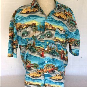 Hot Rods Horse Drive-Ins Palms Beach Men's 2XL- 3XL Short Sleeve Shirt B…